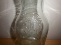 Clear Glass Wine Carafe 10&Prime; Vintage Paul Masson Since 1852, building on front