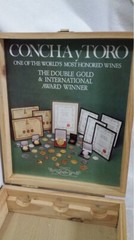 Noble Grapes Concha y Toro Wines Wooden Box EMPTY Lidded Hinged Display Piece