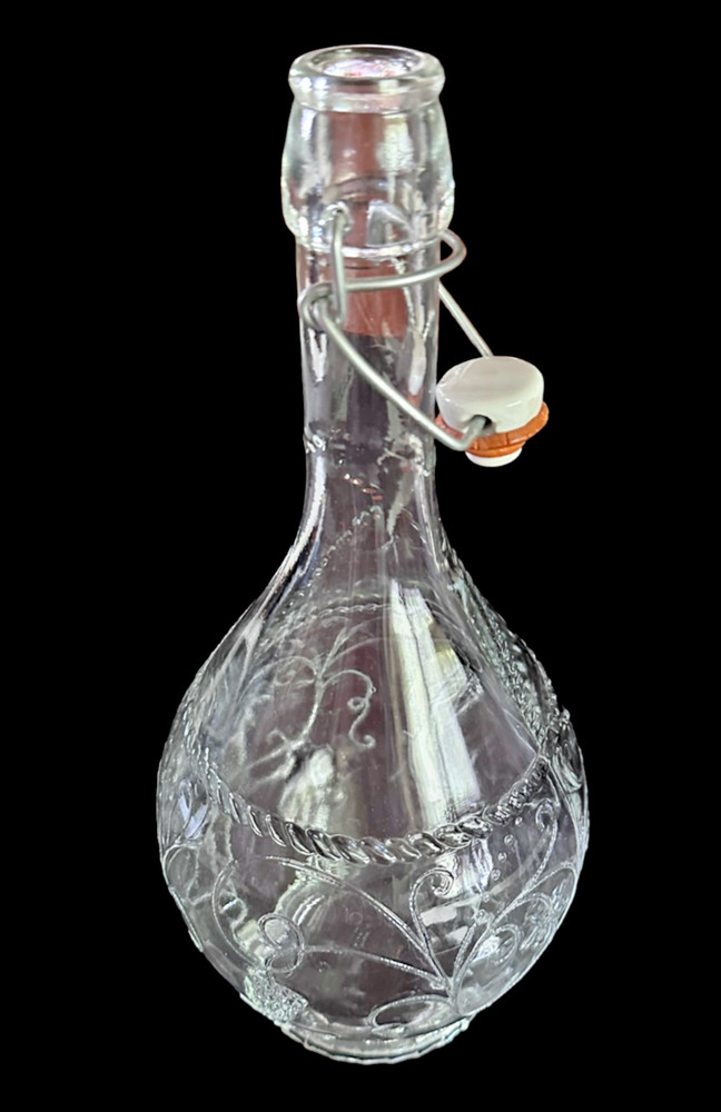 Vintage Williams-Sonoma 1980s Grape Motif Bacchus Wine Bottle