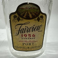 Vintage Fairview Wine Co. of Maine Clear Pressed Glass 1/2 Gallon Jug With Label