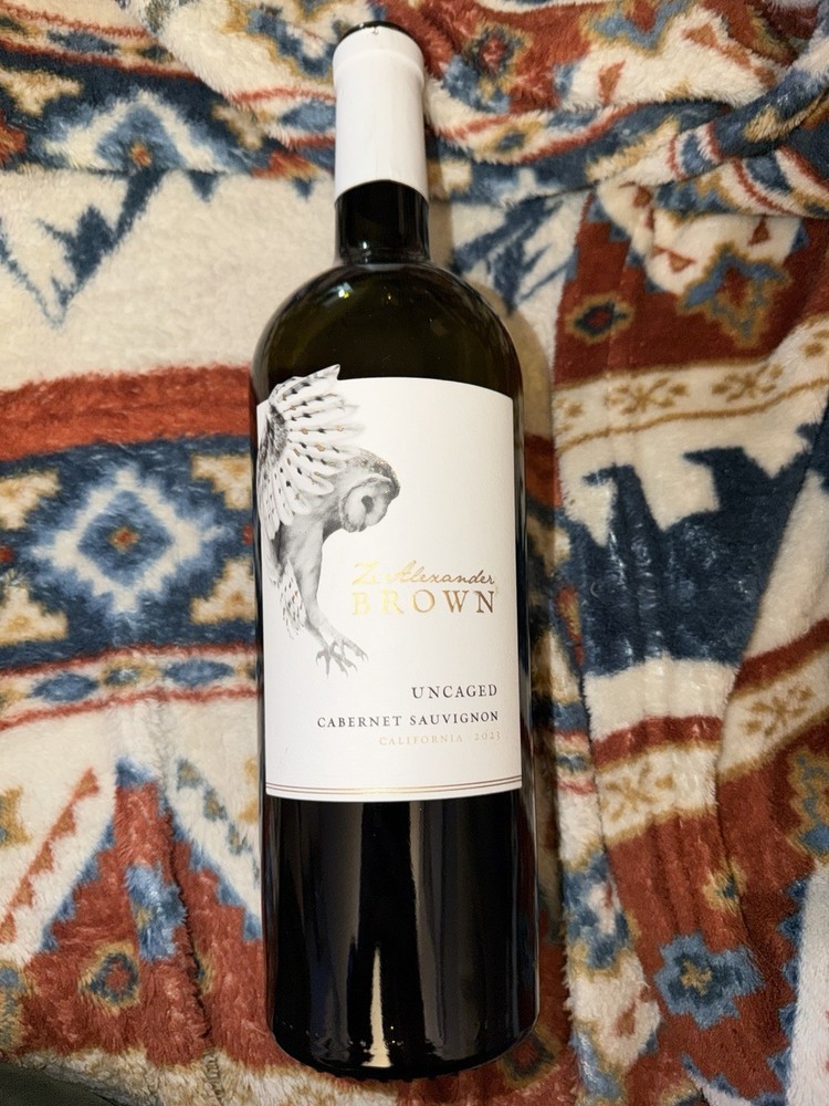 Z. Alexander Brown Uncaged Cab EMPTY Red Wine Bottle. Zac Brown Band Country