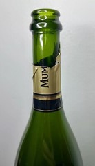 G.H. Mumm Empty Champagne Bottle 12” Green Red Gold Classic Home Man Cave Decor