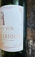 Chateau Latour Wine Bottle EMPTY 1995 France Grand Vin Collectible