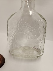 Vintage Berrycup Wines 2/5 Pint Glass Wine Bottle Yonkers, New York 5.25&Prime; T