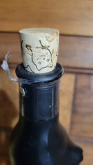 2020 Rheinhessen Riesling “Happy Cat” Black Figural Glass Empty Bottle With Cork