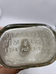 Vintage Bardenheier’s Embossed Clear Glass Bottle 4/5 Quart