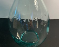 Vintage Glass Italian Chianti Wine Bottle, Demijohn Shaped, Cork Made to Fit
