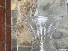 Vintage Fish Shaped Glass Decanter Italian Wine Bottle With Cork . Never USED