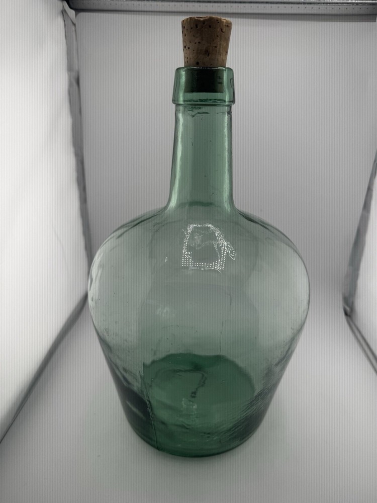 Vintage VIRESA Green Blue 12&Prime; Wine Glass Bottle Good