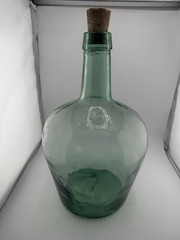 Vintage VIRESA Green Blue 12&Prime; Wine Glass Bottle Good