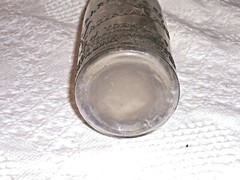 (A15) Vintage – Embossed Virginia Dare Clear Glass Wine Bottle – Size 1 5/8 pt