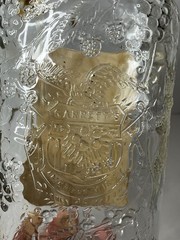 Vintage Embossed Bottle Garrett&rsquo;s American Wine Eagle, Grape, Berries 10&Prime; 4/5 QT