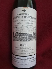 1989 Chateau La Mission Haut Brion empty wine bottle no cork