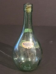EMPTY Vintage 1966 CHIANTI Bucalossi Glass Bottle with Rattan Wrap Italy