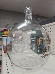 Antique French Blown Glass Gallon MERLOT Bottle Wine Large 13” See Discription