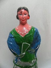 DALMAU HERMANOS TARRAGONA wine liquor bottle(empty) painted glass, made in Spain