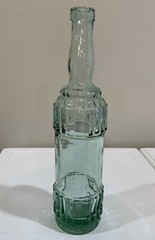 Vtg Himark Empty Green Blue Ornate Glass Bottle 12 1/2” H Made In Spain