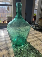 Antique Green 12&Prime; Glass Bottle