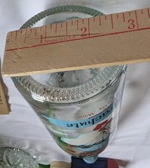 EMPTY Blue Parachute Table Wine Bottle Crafts Decor Airplane Plane 750 ml Bin 12