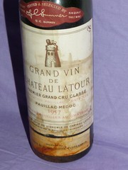Chateau LATOUR 1957 Premier Grand Cru Empty Vintage Wine Bottle with cork
