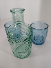 Canadian wine bottle and two glasses