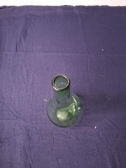 Vtg Wine Bottle Decanter Vino D Italia Italy Round Bottom Green Glass Bordeaux
