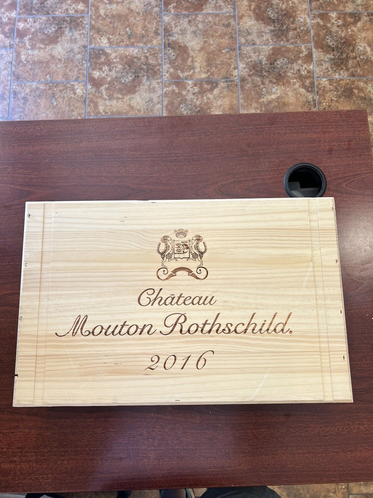 CHATEAU MOUTON ROTHSCHILD WOODEN WINE BOX – 2016 – RARE!