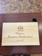 CHATEAU MOUTON ROTHSCHILD WOODEN WINE BOX – 2016 – RARE!