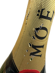 Moet & Chandon Champagne Bottle XL Empty Jeroboam 3Ltr w/ Painted Wood Crate