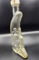 Vintage Moon & Star Glass Decanter Smiling Face Celestial Bottle Retro Barware