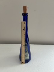 Rare Cobalt Blue Gaetano D&rsquo; Aguino Wine Bottle With Fairy Lights Cork