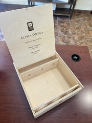 ALPHA OMEGA WOODEN WINE BOX – TENCH VINEYARD – 2023 – RARE