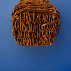 Vintage Wicker Wrapped Clear Square Glass Bottle – Demijohn