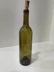 VTG Dark GREEN WINE BOTTLE DEEP PONTIL Mark, Dover Canyon CORK, Man Cave Empty