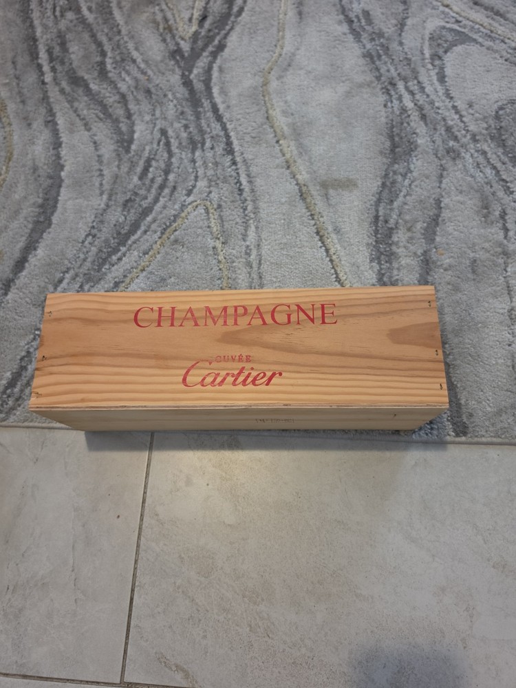 Cartier Cuvee Champagne Wooden Collectors Box Imported From France BOX ONLY!!