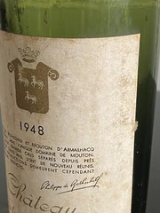 Chateau Mouton de Armailhacq Philippe de Rothschild 1948 Empty Bottle No Cork