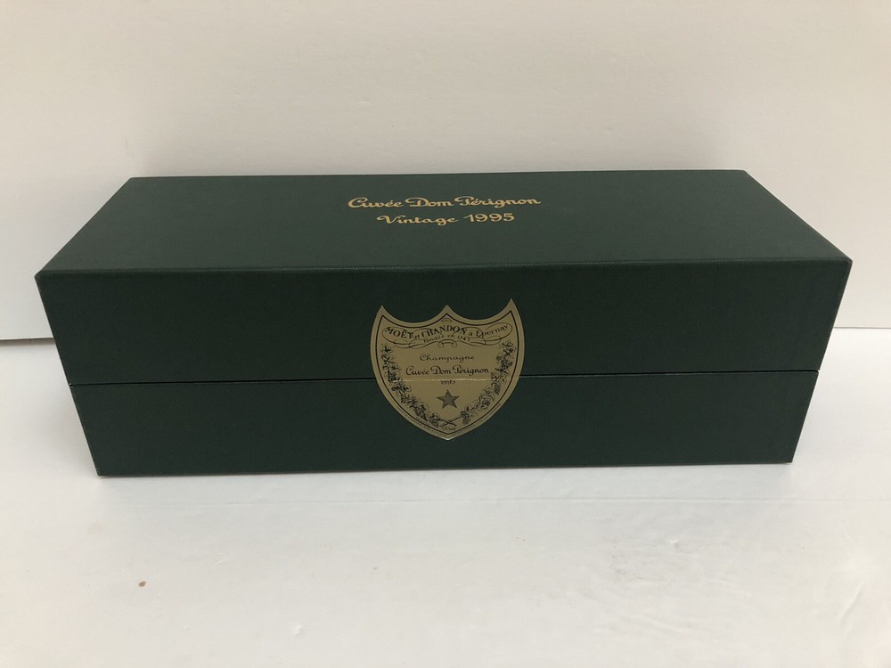 Vintage 1995 Cuvee Dom Perignon Champagne Empty Box & Pamphlet 750ML