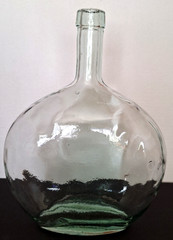 Glass Bottle Jug Aqua Light Green Wine – Holds 85 OZ 11.5&Prime; x 8.5&Prime; Heavy Glass