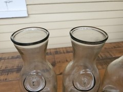 Lot Of 4 Vintage Paul Masson Since 1852 36 oz Glass Carafe Decanter Milk Bottle