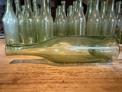 Antique Single Serve Wine Bottle French Hand Blown Punt