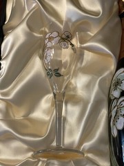 1996 Perrier-Jouet Belle Epoque Fleur de Champagne Empty Bottle Gift Bx 2 Flutes
