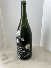 Vintage 1979 1.5lt Bottle Perrier-Jouet Champagne Hand Painted Flowers Empty