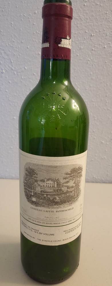 1996 Chateau Lafite Rothschild Pauillac France Empty Bordeaux Wine Bottle