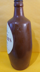 LANCERS 1966 VIN ROSE Brown Painted Glass Jug Portugal /JM Da Fonseca Empty