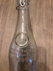 Geyer Freres Maison Fondee En Glass Wine Bottle 1895 75cl Empty