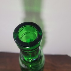 Vintage Fish Shaped Dark Green Glass Italian Wine Bottle Decanter 13&Prime;H F Mark