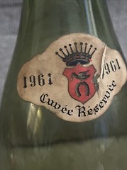 1961 Chatea de Clary Rhone Lirac empty wine bottle Label
