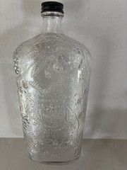 GARRETT’S American Wines Vintage Embossed Clear Glass Bottle 4/5 Quart