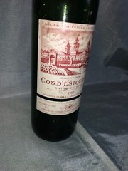 Chateau Cos D&rsquo;Estournel 1989, Bordeaux Bouteille Vide Empty Bottle No Cork