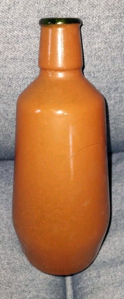 Vintage Portugal Langers J.M. DA Fonseca Inter Brown Green Glass Bottle